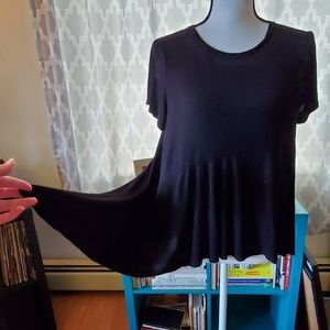 Zara Asymmetrical Black T-shirt